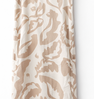 Vestido Maxi con bolsillos color crema