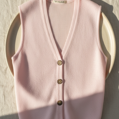 Chaleco Tejido - Rosa - Talla ML