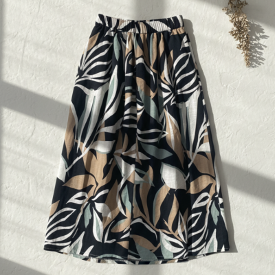 Falda Maxi con bolsillos - Fondo Negro