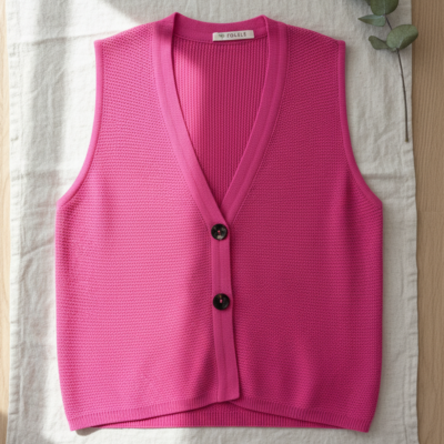 Chaleco Tejido - Fucsia - Talla SM