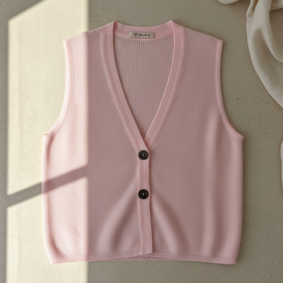 Chaleco Tejido - Rosa - Talla SM