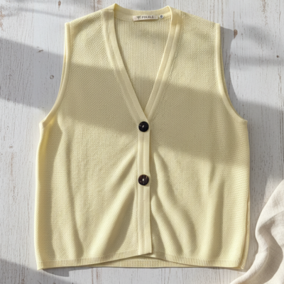 Chaleco Tejido - Amarillo - Talla SM