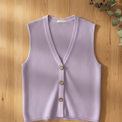 Chaleco Tejido - Lila - Talla ML