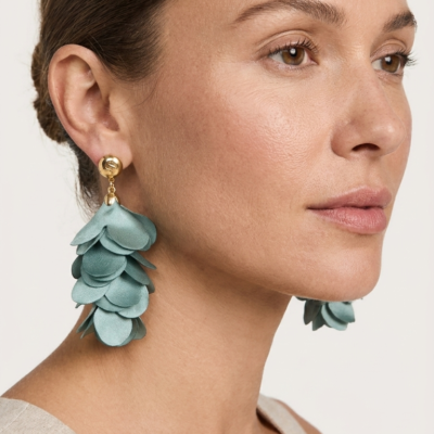 Aretes Sofía Simón Azul Menta