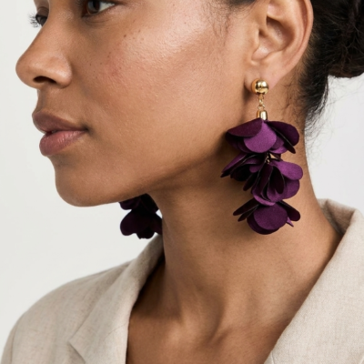 Aretes Sofía Simón Burgundy