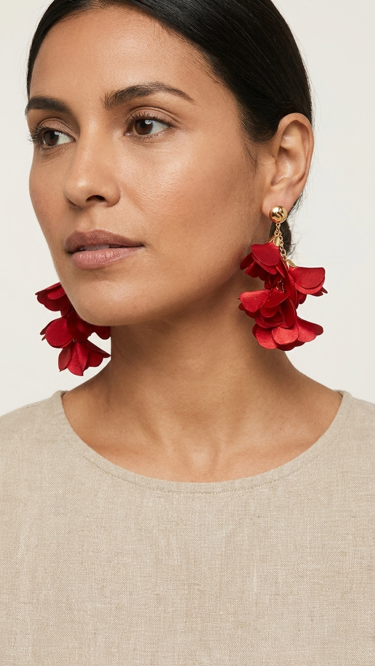 Aretes Sofía Simón Rojos