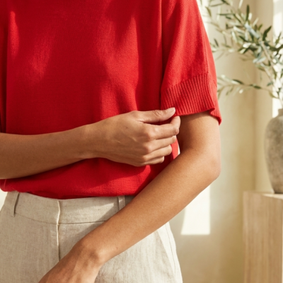 Blusa Tejida Panna Cotta Rojo SM
