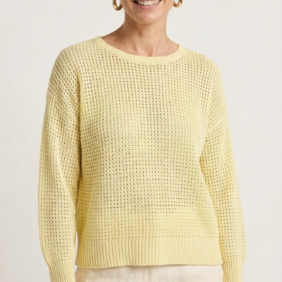 Polo Tejido Canelé Amarillo Talla ML