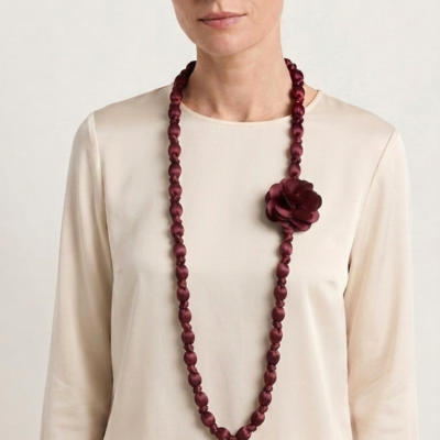 Collar Sofía Simón Burgundy
