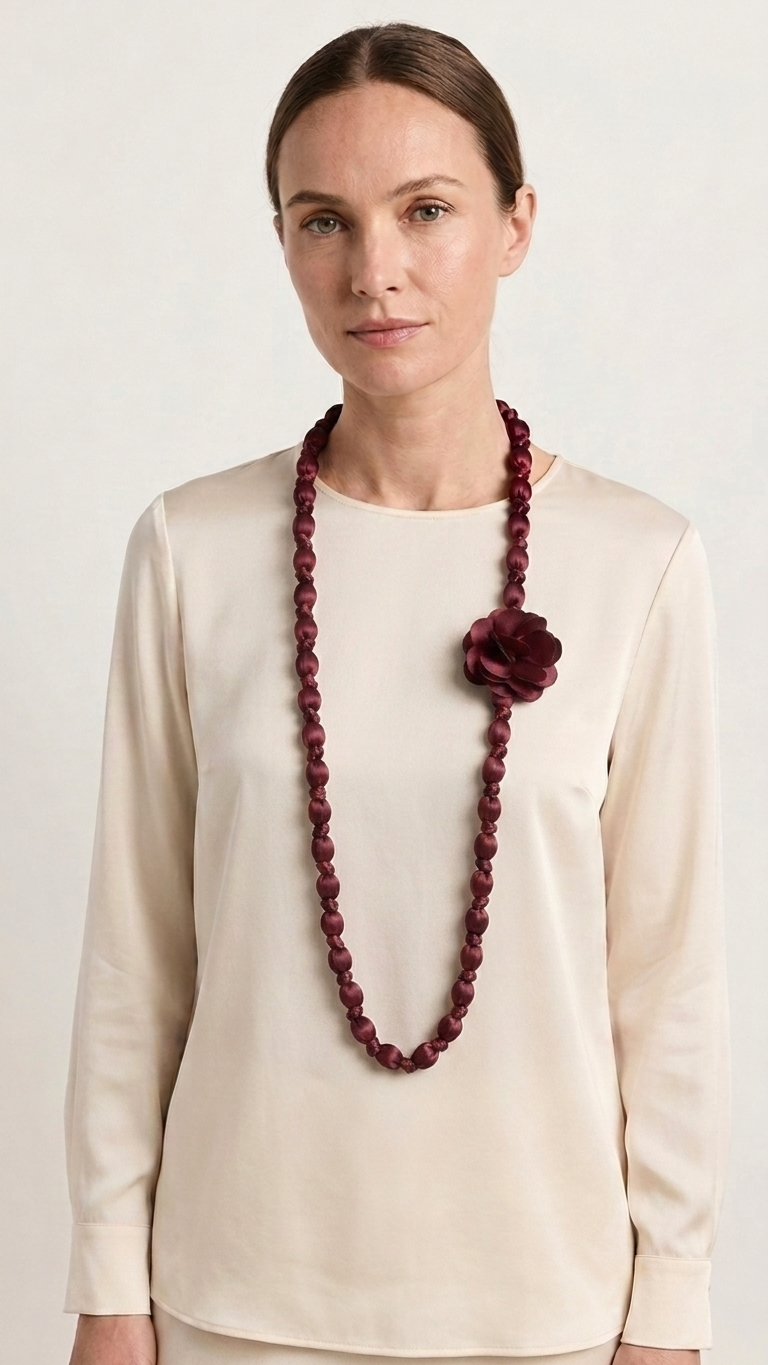 Collar Sofía Simón Burgundy