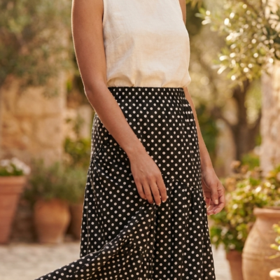 Falda a Lunares Negra - Talla Única