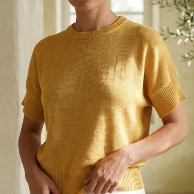Blusa Tejida Panna Cotta Mostaza Talla S