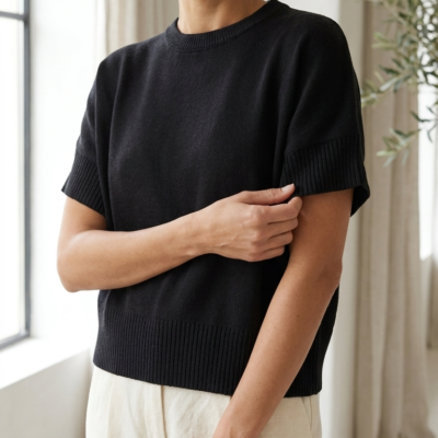 Blusa Tejida Panna Cotta Negro Tallas S y M