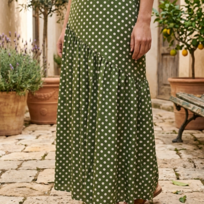 Falda a Lunares Verde - Talla Única